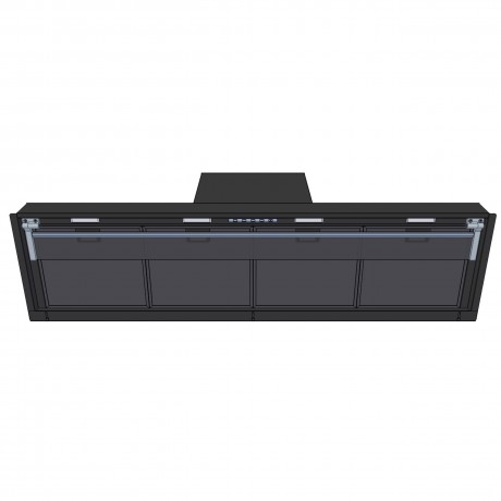 AIRFORCE F300 BL/A/120 120cm Μαύρο Απορροφητήρας Εντοιχιζόμενος Τζάκι